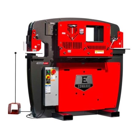 Edwards Mfg Co. 65 Ton Ironworker - 3 Phase, 208V w/ Hydraulic Accessory Pack - Edwards IW65-3P208-AC600